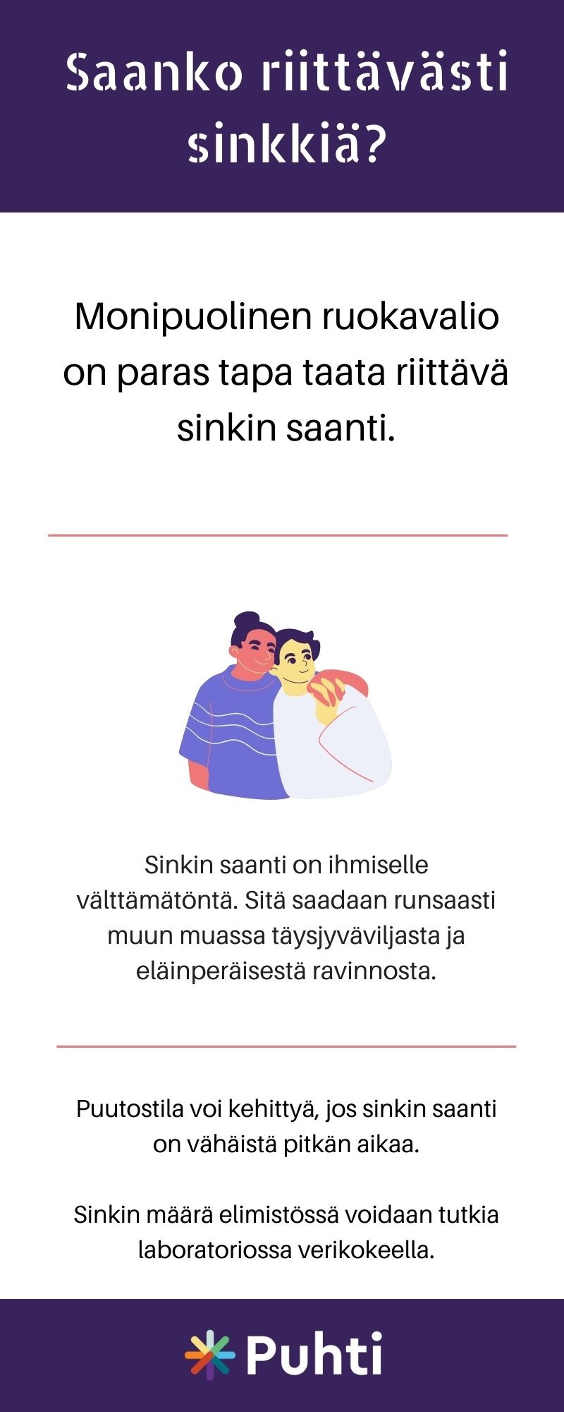 Sinkki lähteet, saantisuositus, puutoksen oireet ja hyödyt